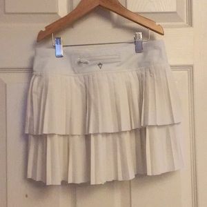 White pleated skirt